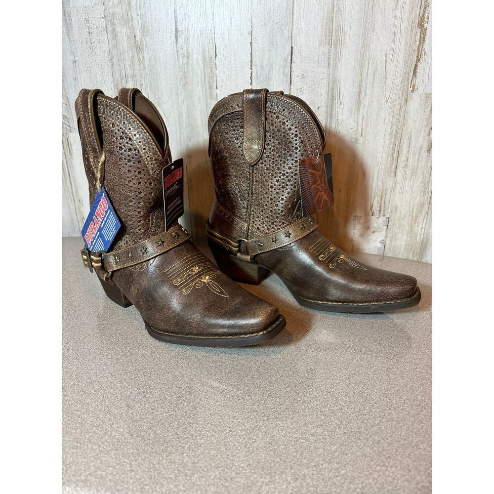 Womens Durango DRD0368 8" Crush Bootie - Bronzed Brown - Size 9M